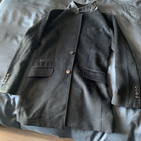 MAX HOMME Black Pea Coat Jacket